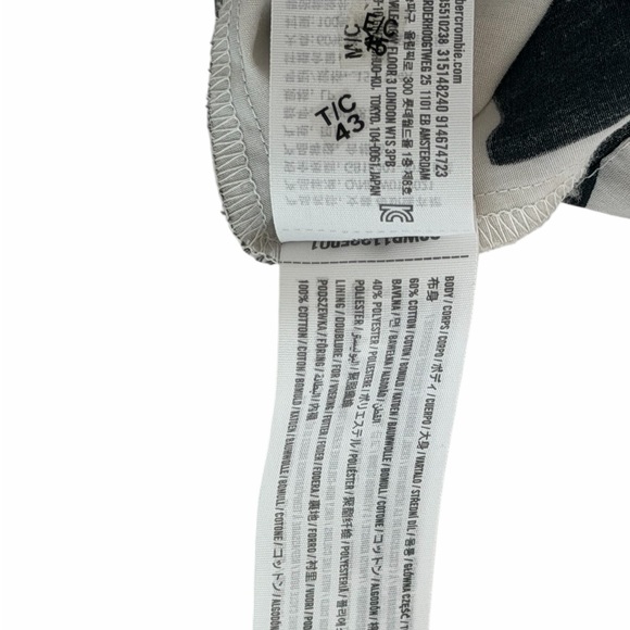 Abercrombie & Fitch Black & White Geo Print Maxi Dress - Size LP - Picture 8 of 9